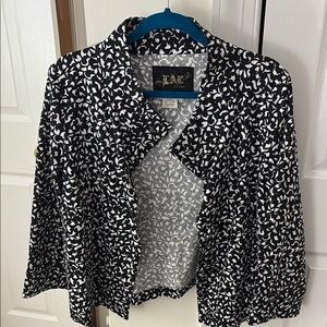 Tai Black and White Print Blazer